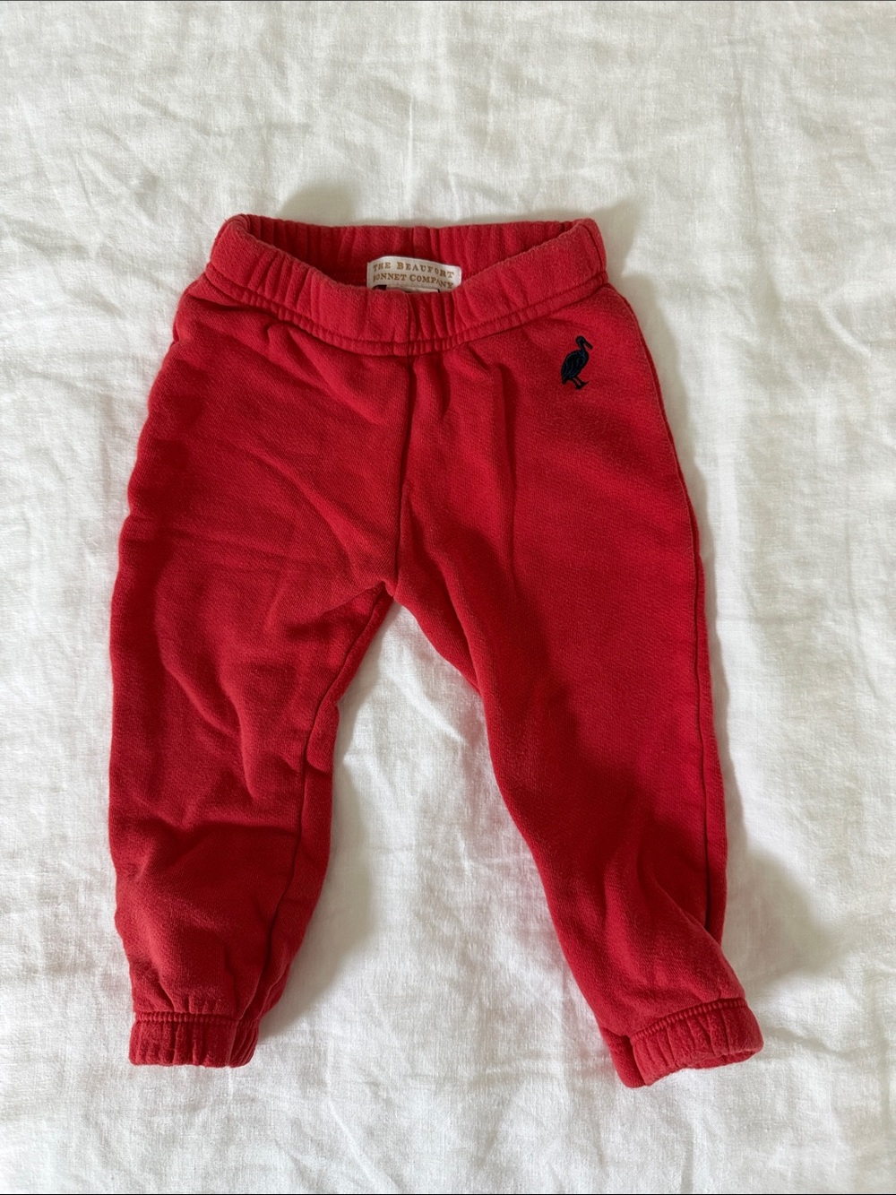 Beaufort Bonnet  Red Cozy Fleece Kids Bottoms